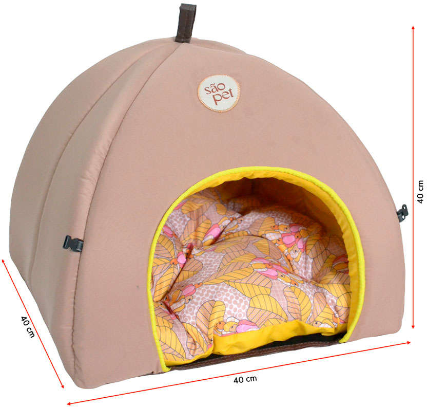Cama Tenda São Pet Texas Tropical Bege - Tam. Único