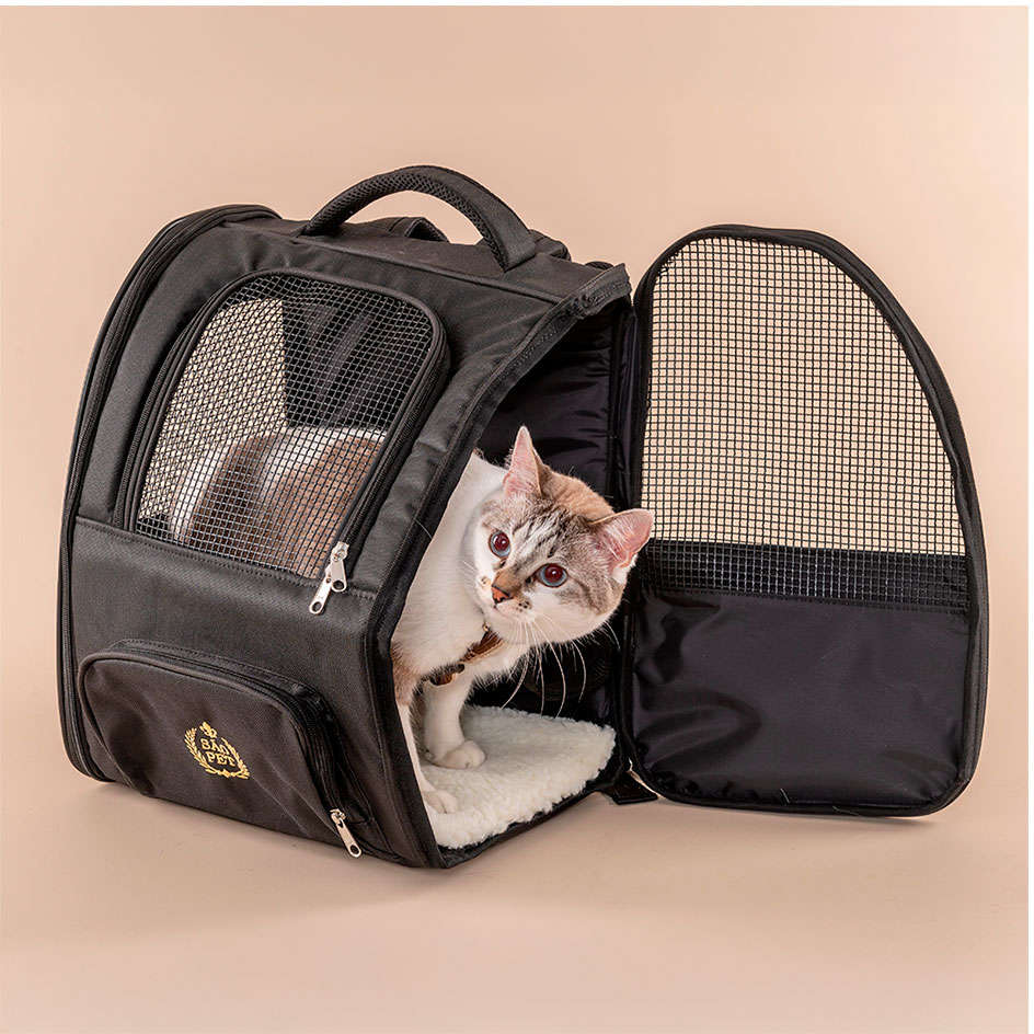 Mochila de Transporte São Pet Ransel Preta - Tam. Único
