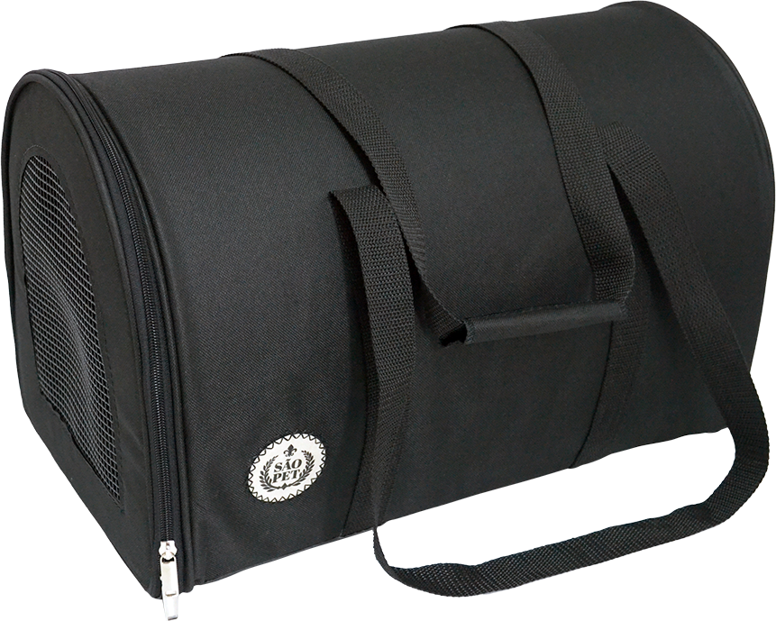 Bolsa de Transporte São Pet Red Nylon Liso Preta - N2