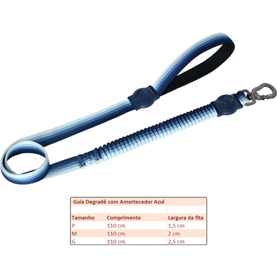 Guia Amortecedora São Pet Degradê Azul