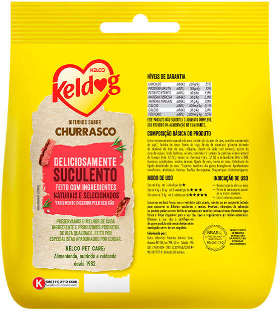 Bifinho Keldog para Cães Sabor Churrasco - 250 g