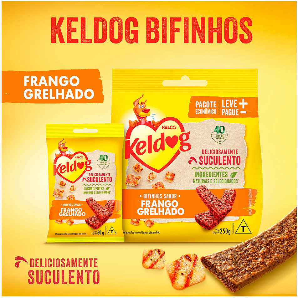 Bifinho Keldog para Cães Sabor Frango Grelhado - 250 g