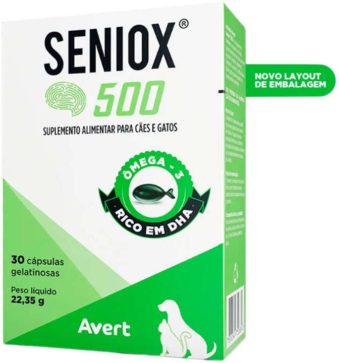 Suplemento Avert Seniox com 30 Cápsulas - 500 mg