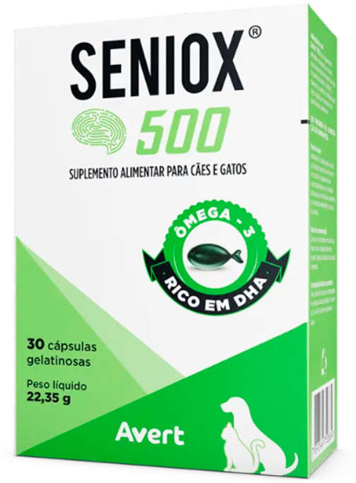 Suplemento Avert Seniox com 30 Cápsulas - 500 mg