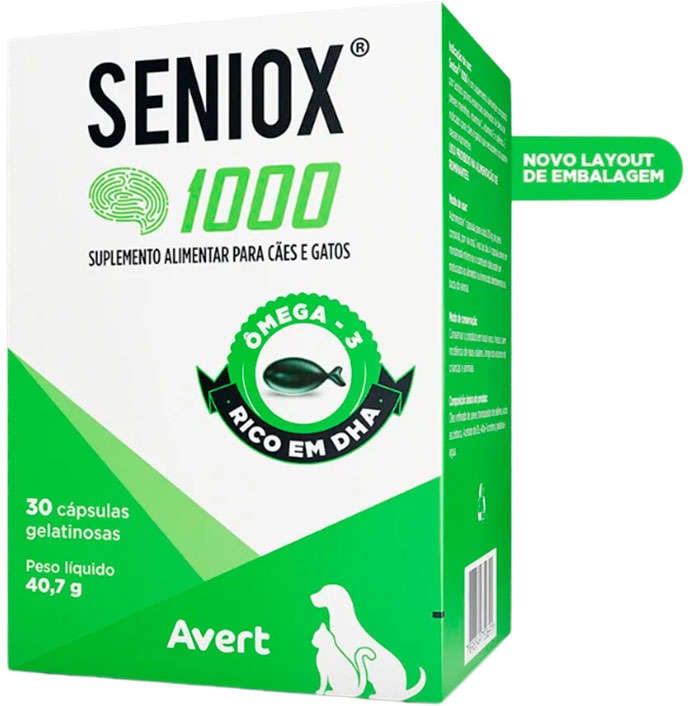 Suplemento Avert Seniox com 30 Cápsulas - 1000 mg