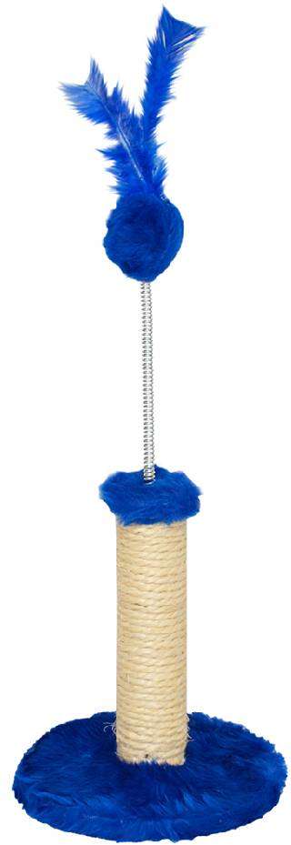 Brinquedo Arranhador São Pet Redondo em Pelúcia Azul - Tam. P