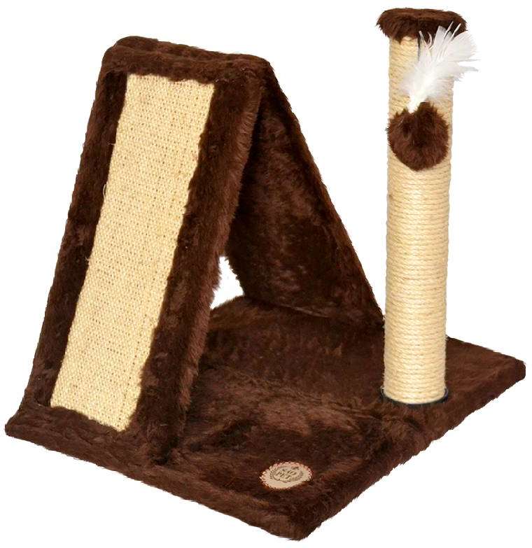 Brinquedo Arranhador São Pet Dobrável em Pelúcia - Marrom