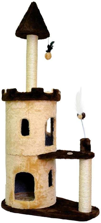 Brinquedo Arranhador Torre Castelo Bege e Marrom - Tam. Único