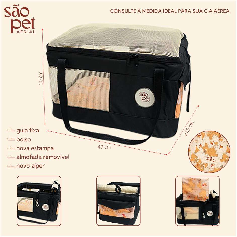 Bolsa de Transporte Aerial Preta - Tam. M