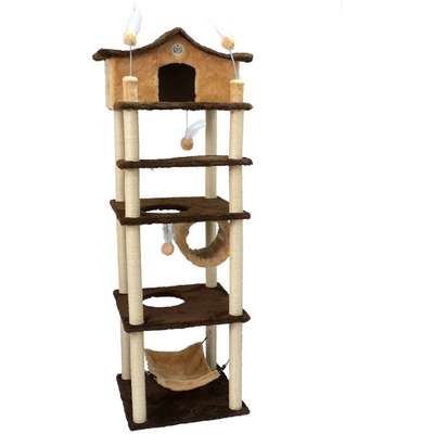Brinquedo Arranhador Castelo Marrom