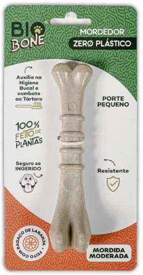Brinquedo Ossinho Biobone Laranja para Mordida Leve - Tam. P