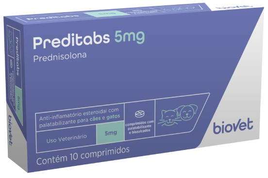 Anti-inflamatório Biovet Preditabs para Cães e Gatos - 5 mg