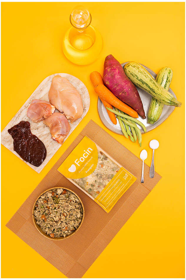 Ração Congelada Focin Alimentação Completa para Cães Adultos Sabor Frango - 250 g