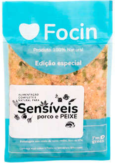 Ração Congelada Focin Alimentação Completa para Cães com Hipersensibilidade Sabor Peixe e Porco - 250 g