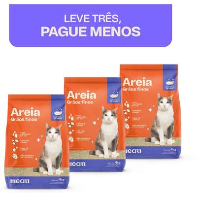 Areia Sanitária Meau Grãos Finos para Gatos
