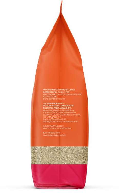 Areia Sanitária Meau Grãos Finos Perfume Floral para Gatos - 4Kg