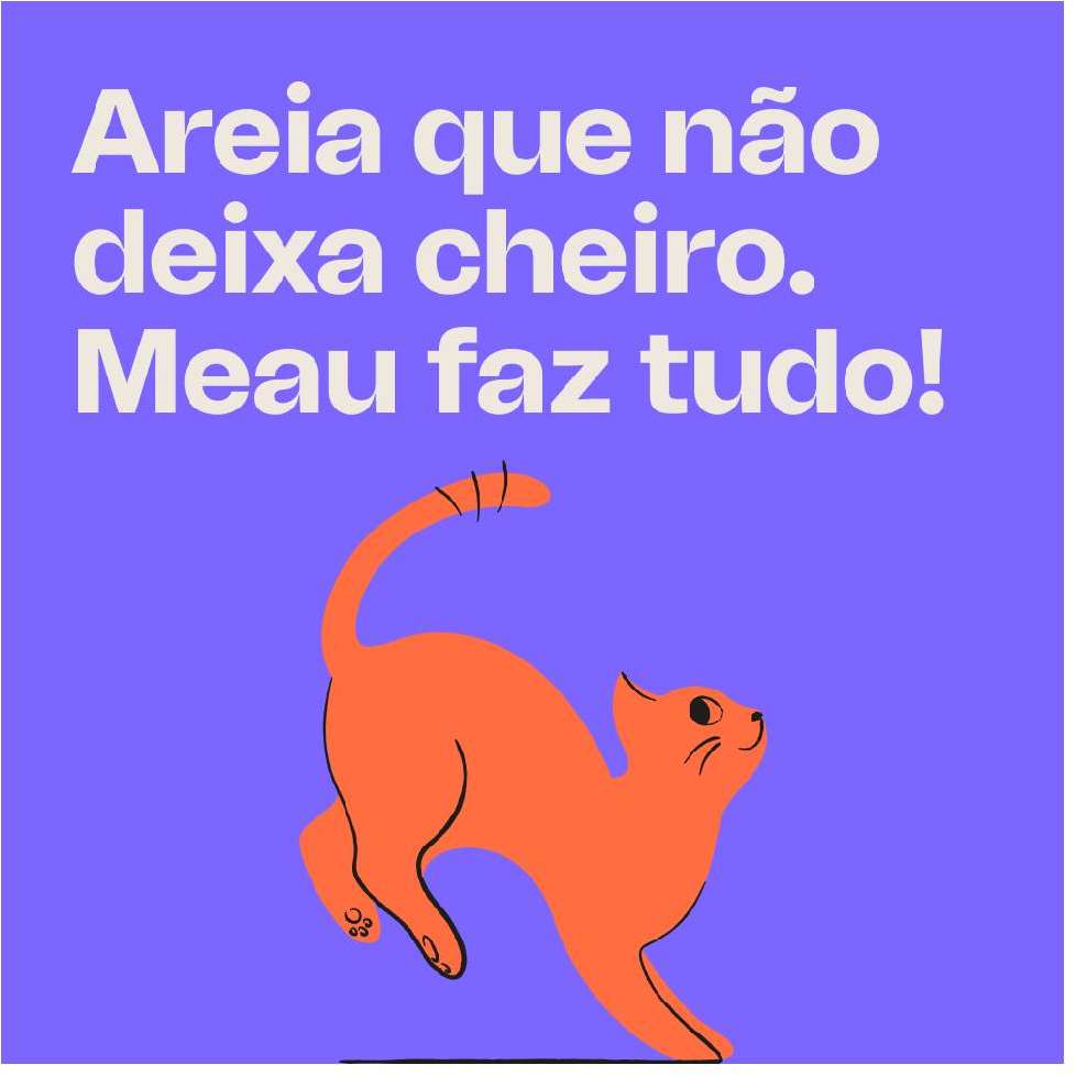 Areia Sanitária Meau Grãos Finos Perfume Floral para Gatos - 4Kg