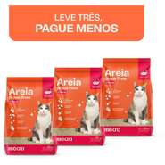Areia Sanitária Meau Grãos Finos Perfume Floral para Gatos - 36Kg (3 unidades de 12kg)
