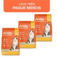 Areia Sanitária Meau Grãos Médios para Gatos - 12Kg (3 unidades de 4kg)