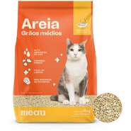 Areia Sanitária Meau Grãos Médios para Gatos - 4Kg
