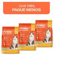 Areia Sanitária Meau Grãos Médios para Gatos - 36Kg (3 unidadesde 12kg)
