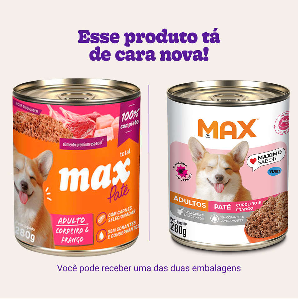 Patê Total Max Cordeiro e Frango para Cães Adultos - 280 g
