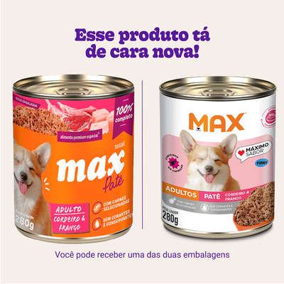 Patê Total Max Cordeiro e Frango para Cães Adultos