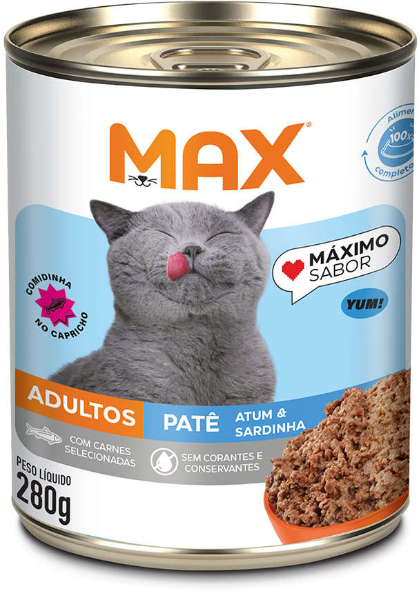 Patê Total Max Atum e Sardinha para Gatos Adultos - 280 g