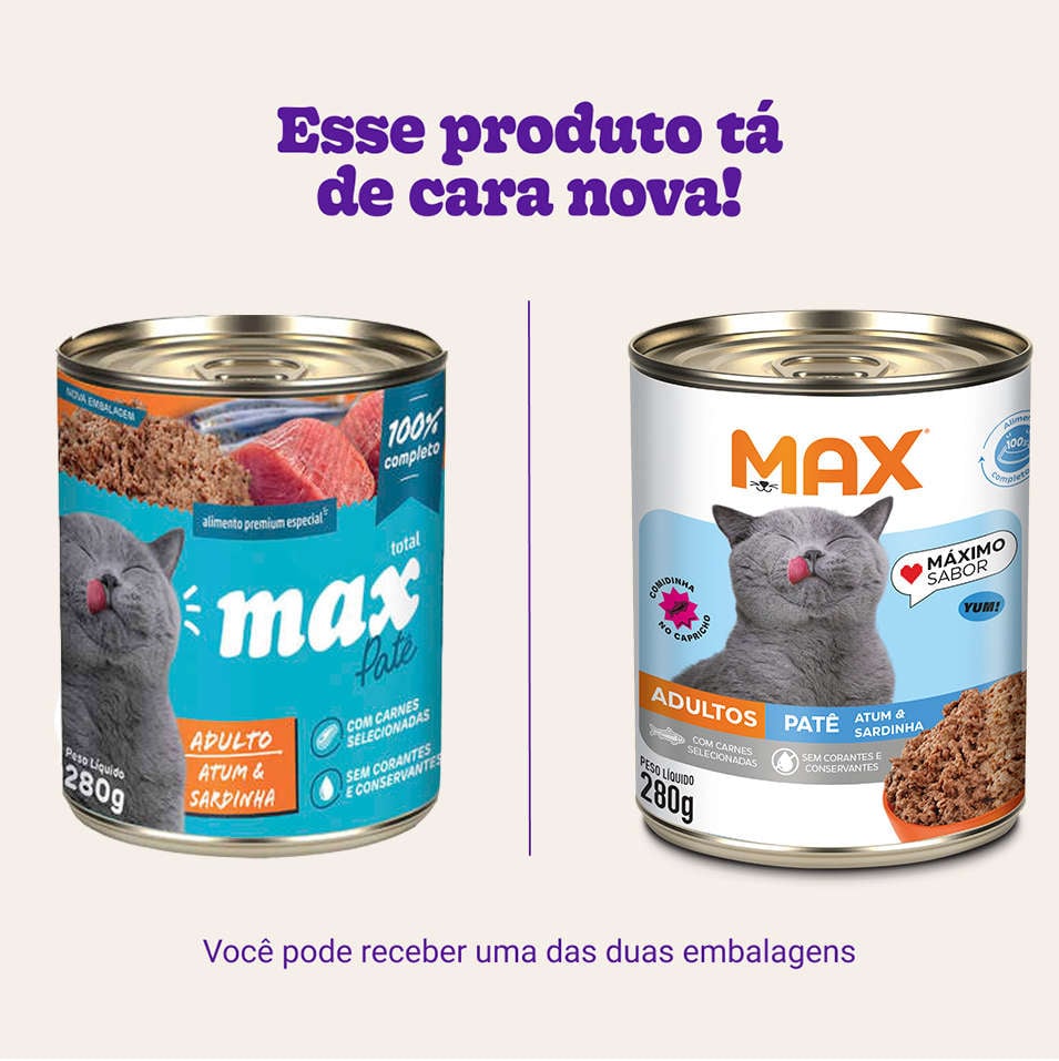 Patê Total Max Atum e Sardinha para Gatos Adultos - 280 g