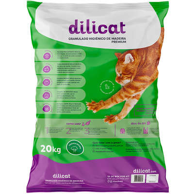 Granulado Higiênico Dilicat de Madeira