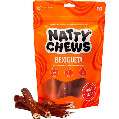 Petisco Bexigueta Natty Chews Bexiga Bovina Desidratada