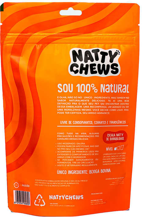 Petisco Bexigueta Natty Chews Bexiga Bovina Desidratada - 5 Unidades