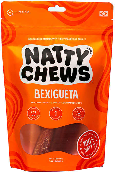 Petisco Bexigueta Natty Chews Bexiga Bovina Desidratada - 5 Unidades