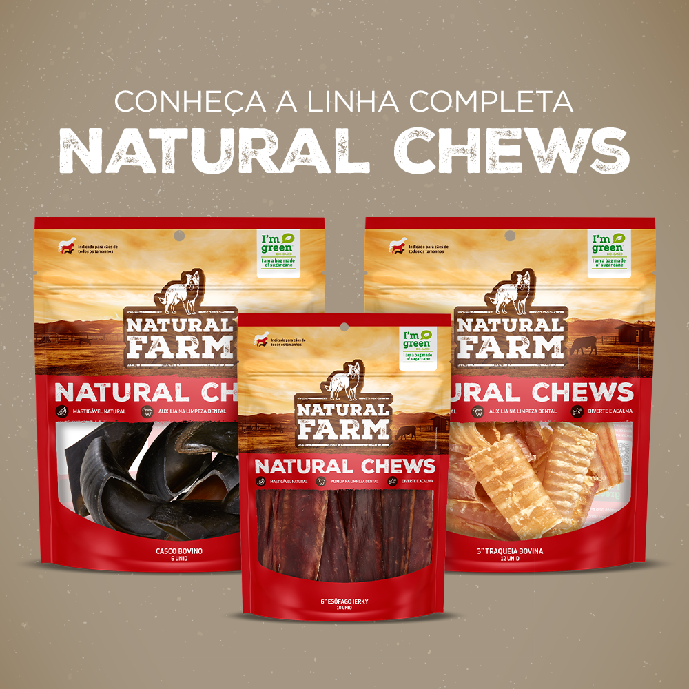 Petisco Pé de Frango Natural Farm Chews para Cães - 5 Unidades