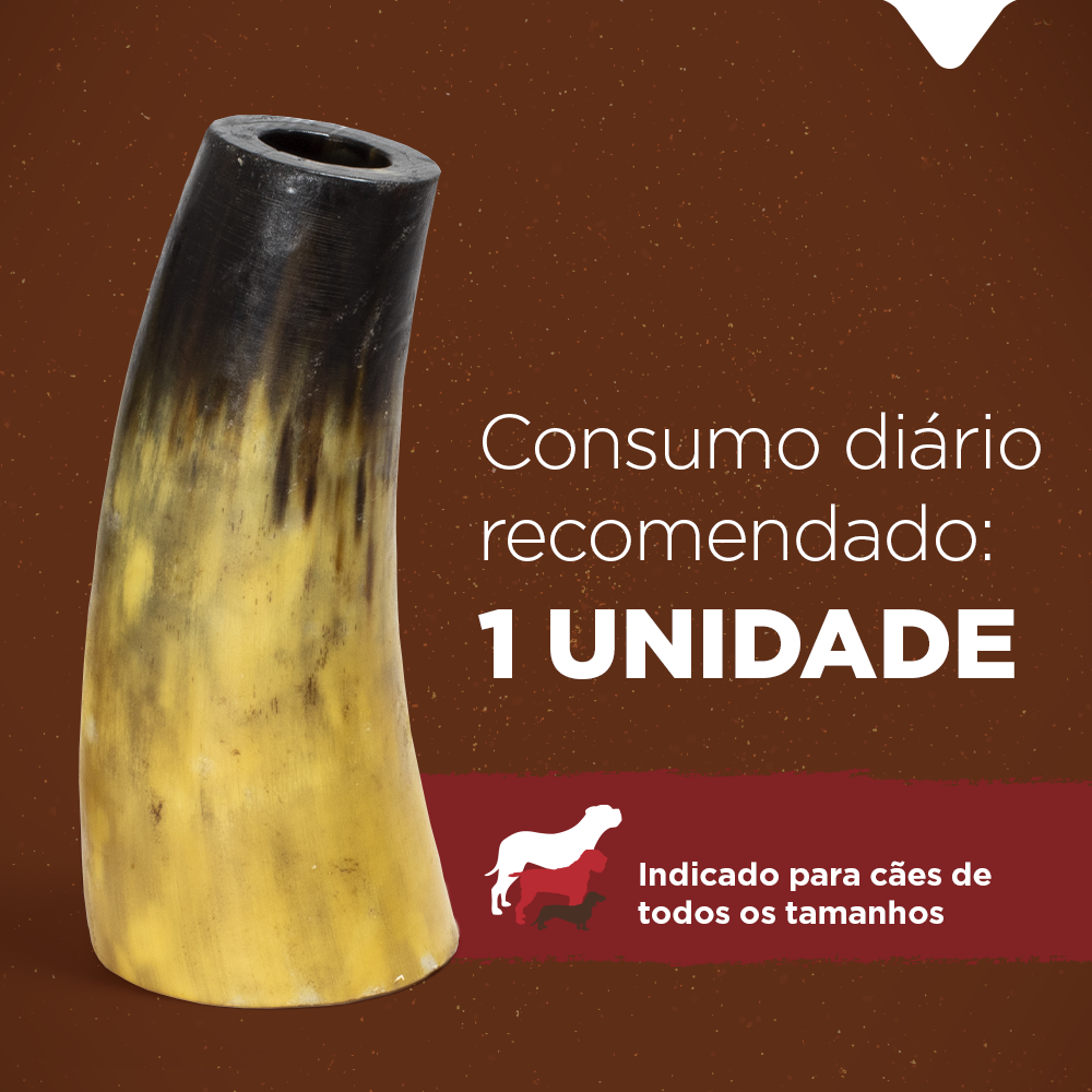 Petisco Chifre Bovino Natural Farm para Cães - 2 Unidades