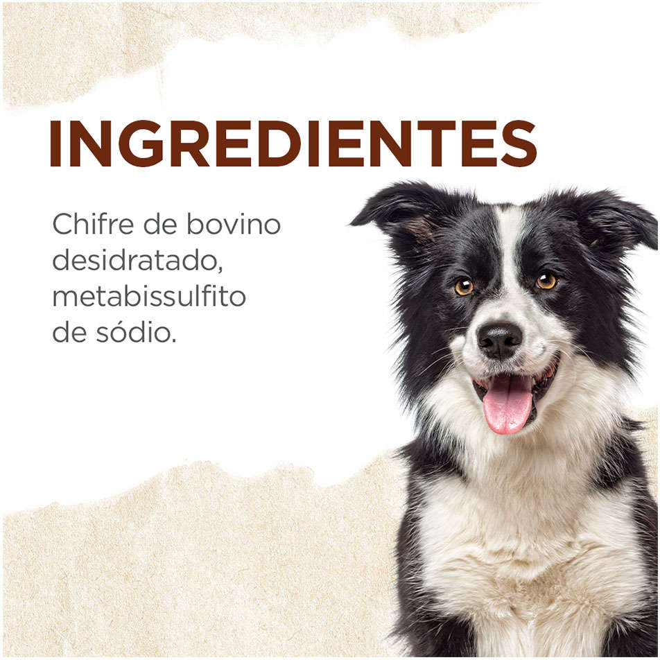 Petisco Chifre Bovino Natural Farm para Cães - 2 Unidades
