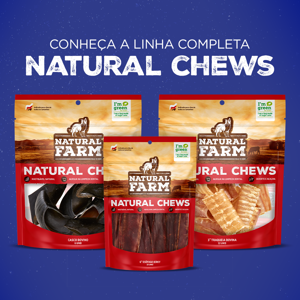 Petisco Natural Farm para Cães Traqueia 7 cm - 12 Unidades