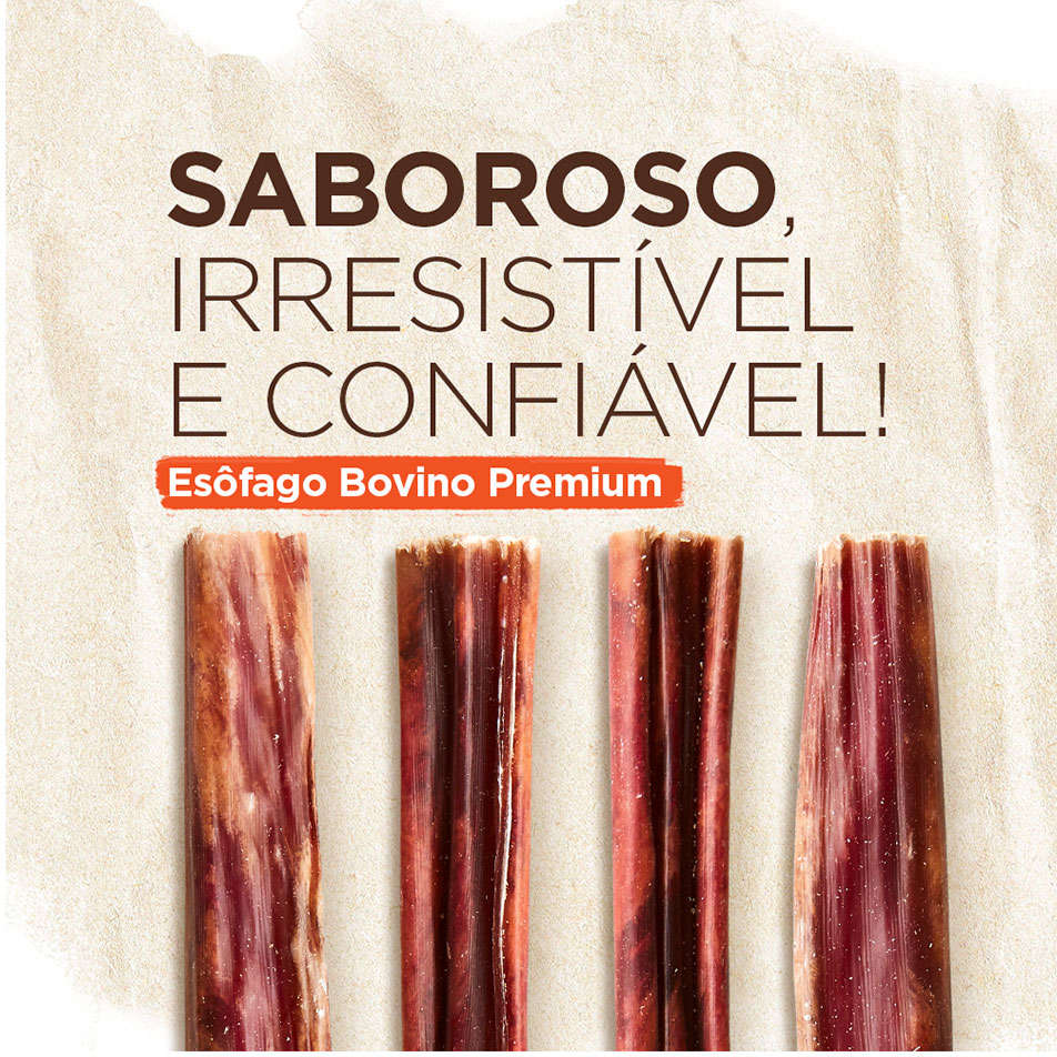 Esôfago Natural Farm para Cães Adultos 6'' - 10 Unidades