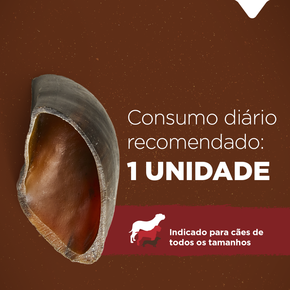Petisco Natural Farm para Cães Casco Bovino - 6 Unidades