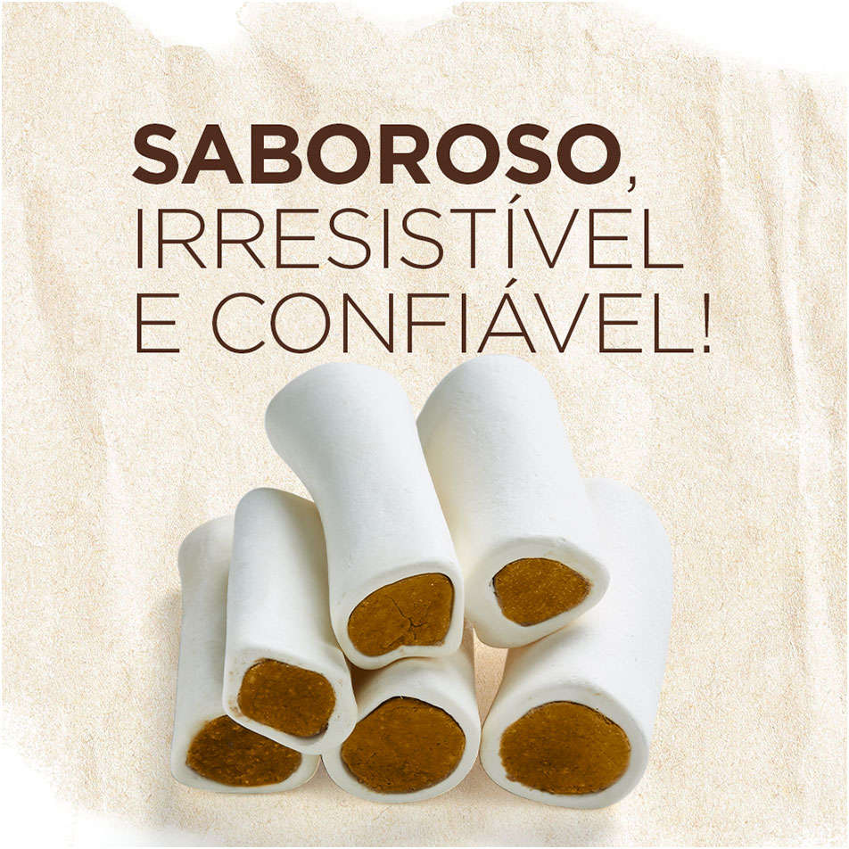 Osso Natural Farm para Cães Sabor Bacon e Queijo - 1 Unidade