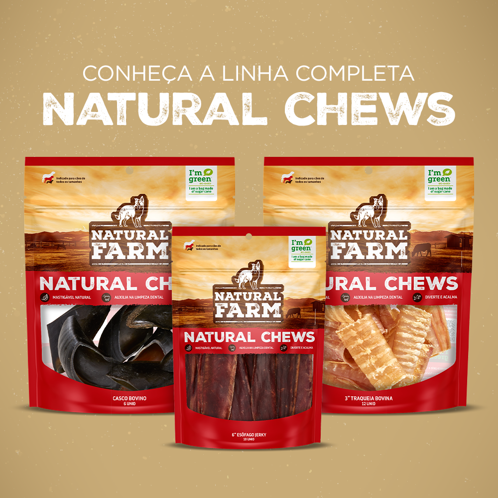 Orelha Natural Farm para Cães Sabor Suíno - 3 Unidades