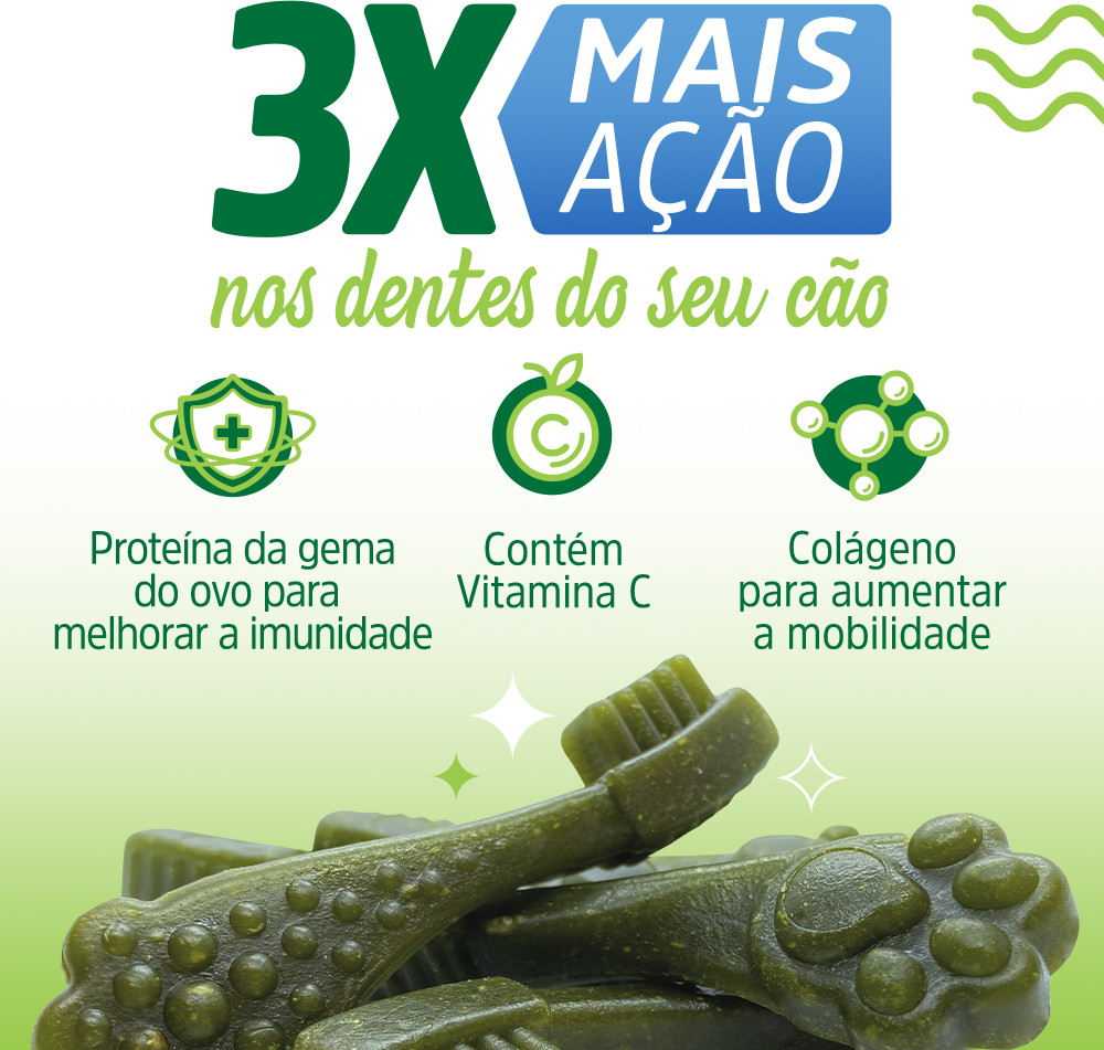 Petisco Dogfy para Cães Adultos Porte Pequeno Sabor Menta - 5 Unidades