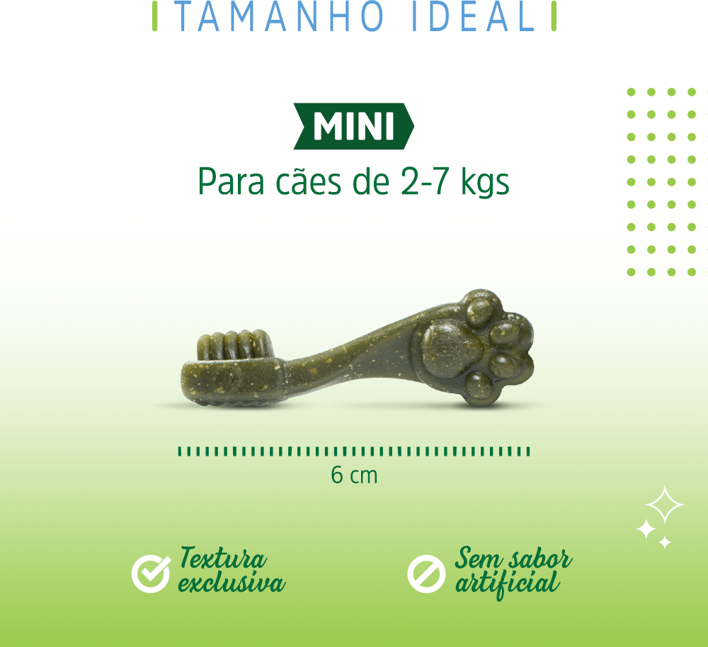 Petisco Dogfy para Cães Adultos Porte Mini Sabor Menta - 7 Unidades