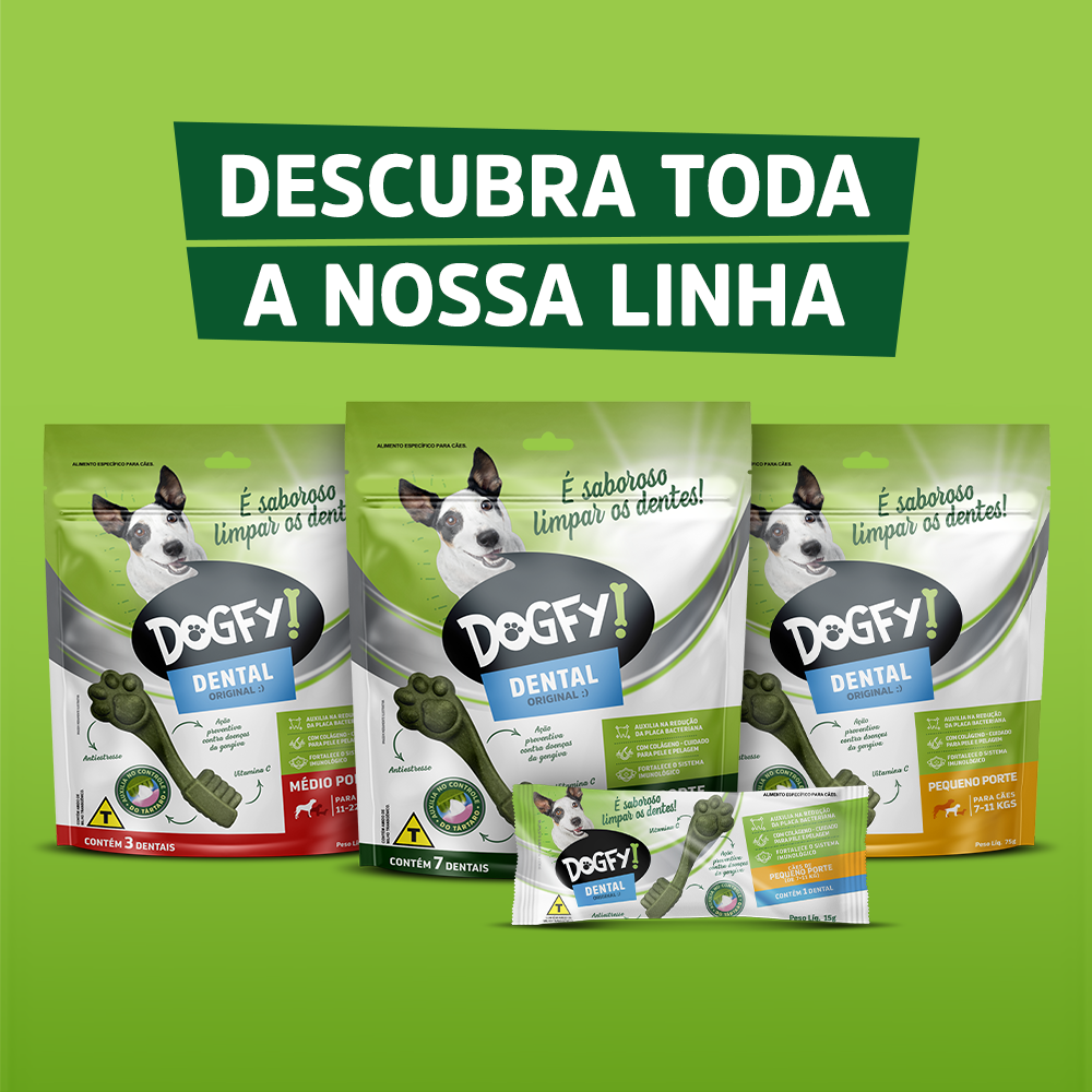 Petisco Dogfy para Cães Adultos Porte Mini Sabor Menta - 7 Unidades