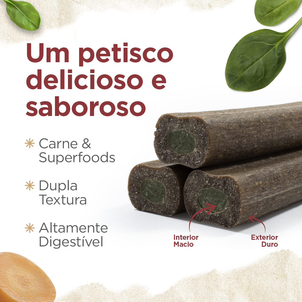 Snack Natural Farm Natbones para Cães Sabor Carne - 340 g