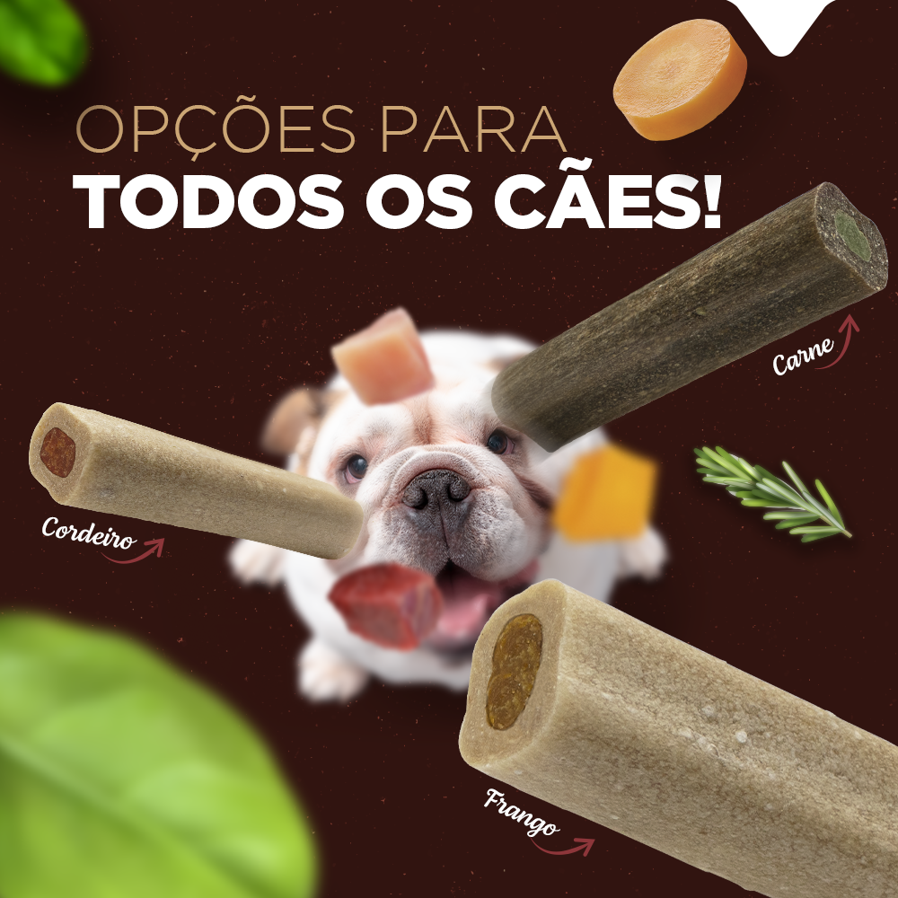 Snack Natural Farm Natbones para Cães Sabor Carne - 340 g
