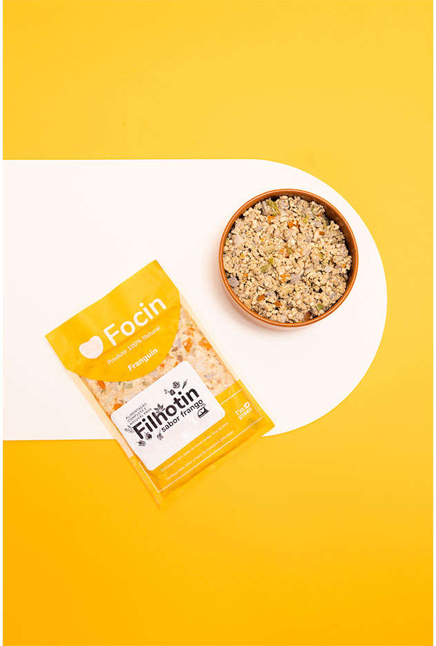 Ração Congelada Focin Alimentação Completa para Cães Filhotes Sabor Frango - 250 g