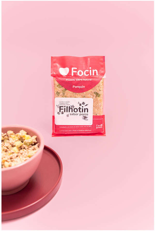 Ração Congelada Focin Alimentação Completa para Cães Filhotes Sabor Porco - 250 g