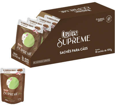 Ração Úmida Quatree Supreme Cordeiro para Cães Adultos - 54 Unidades
