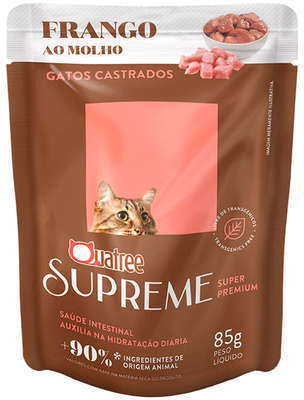 Ração Úmida Quatree Supreme Frango para Gatos Castrados - 85 g